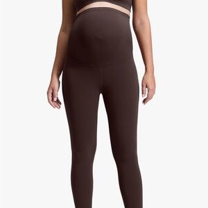 CRZ YOGA Brown High-Waist Maternity Leggings
